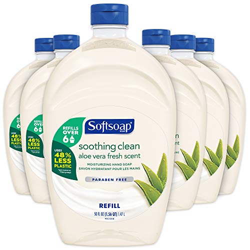 Softsoap Liquid Hand Soap Refill, Soothing Clean, Aloe Vera Fresh Scent - 1  gallon, Pack of 4