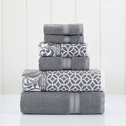 BAGNO MILANO Turkish Bath Towels, Soft Plush Jacquard Luxury Bath Towels,  Quick Dry Towel Set (2 Piece) Aqua Green 2 pcs Bath Towel Set