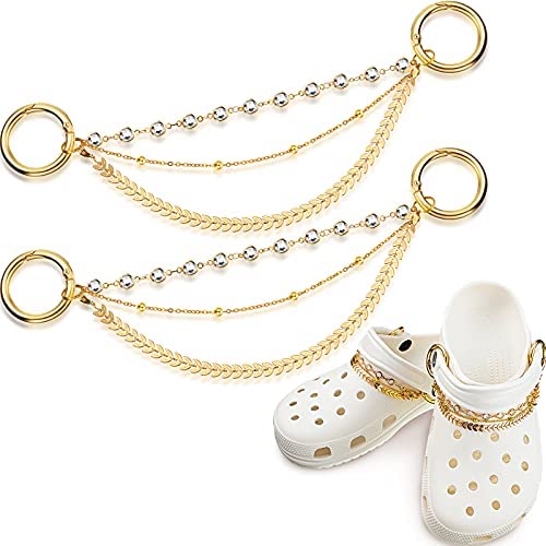  2 Pieces Hand-Made Chains for Shoe Charms Glitter Chain Charms  Alloy Shoe Accessories with Buckle Shiny Faux Jewelry Chain Decor for DIY  Crafts (Pearl Style) : Arts, Crafts & Sewing