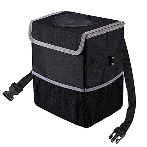 Car Trash Can, Ip68 Waterproof Trash Bag, 6l Foldable Trash Bag Car Bag  With Lid, Foldable Organizer Trash Bag For On The Go