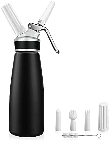 Nuvantee Cream Whipper (1-Pint) Professional Aluminum Whipped Cream  Dispenser.