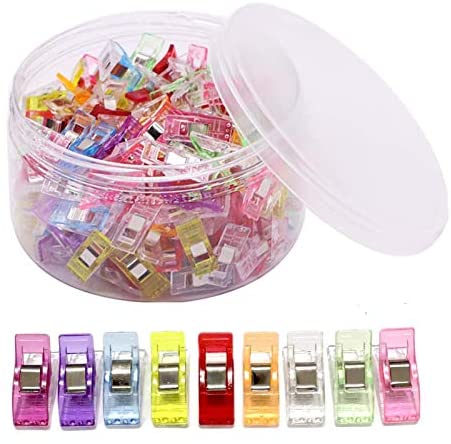 MumCraft Multipurpose Sewing Clips with Tin Box Package, Assorted Colors,  Pack of 100