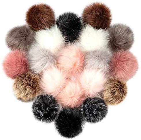 Wholesale Cute Puff Fur Ball Carkey Bag Charm Fluffy Pom pom Balls Keychain  Artificial Fur Ball Keychain Faux Fur Pompom From m.