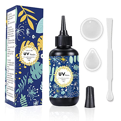  JDiction 500g UV Resin; New Formula Crystal Clear UV Resin  Solar Cure Sunlight Activated Hard UV Resin Kit For Jewelry Making
