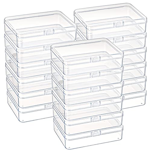 QUEFE 1 Pack 8 Grids Bead Organizers and Storage, Plastic 1 Pack, clear