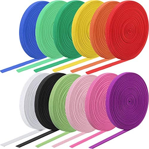Sewing Elastic Band 1-Inch by 5-Yard Black Colored Double-Side Twill Woven Elastic