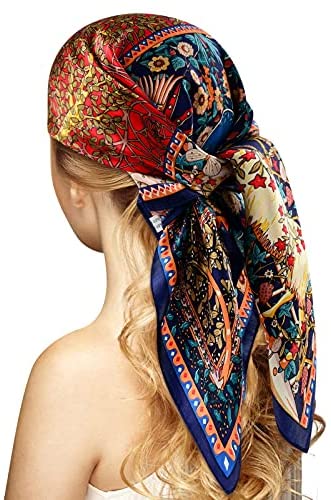 GERINLY Animal Print Shawl Wraps Zebra & Leopard Pattern Silky Scarfs for  Women Long Silk Head Scarf (Khaki) at  Women's Clothing store