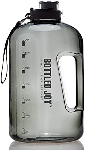 Doseno Gym Water Bottles for Men with Time Marker, 68 OZ Sport Water Bottle  for Gym