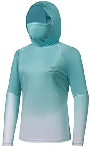 Bassdash Women's Fishing Hoodie Shirt with Face Mask Thumb
