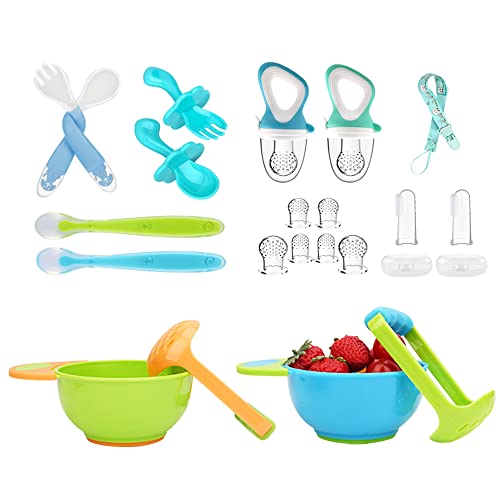 Dilovely Baby Fruit Feeder,Silicone Teething Pacifiers for Babies, Fresh  Food Feeder with 3 Sizes Silicone Pouches, BPA Free Mesh Feeder for Infants  2