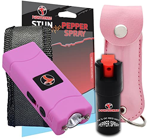 Mini Stun Gun and Pepper Spray for Self Defense-Extremely Powerful
