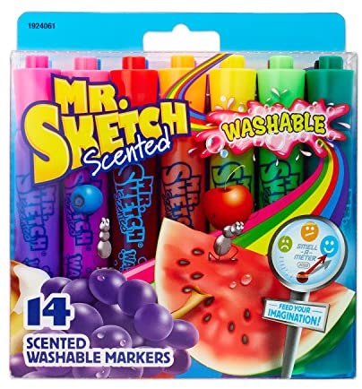 Smarkers - Washable Scented Markers, Assorted Colors, Medium Tip, 14 Count