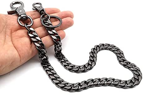 Wallet Chain, Heavy Duty Pocket Chain with Round Clasp, Men Chains