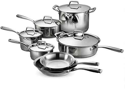 Cuisinart Custom-Clad 5-Ply Stainless Steel Cookware Set, CC5-10, Multiple  Sizes, 10 Piece