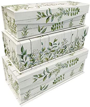  Decorative Photo Storage Boxes with Lids - Set of 2