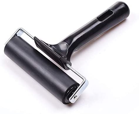 Sansheng 2 Pcs Rubber Roller Brayer - 2.2 and 4 inch Brayer Roller - used for Printmaking