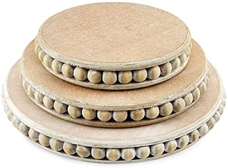 OLYCRAFT 3Pcs Round Wooden Plaque Unfinished Pine Wood Circle