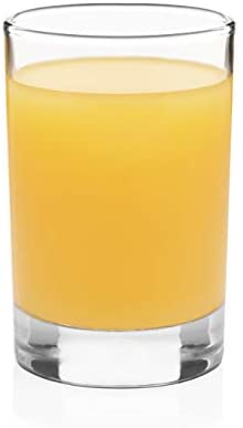 Vikko Mini Juice Glasses, 4.75 Ounce Small Glass Cups, Thick and Durable Juice Glass, Heavy Base Juice Cups, Kids Drinking Glasses for Juice and