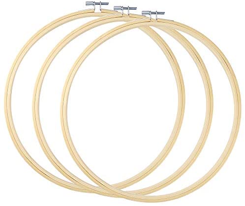 ZOCONE 3 PCS Beech Wood Embroidery Hoops, Wood Circle Hoop Ring Cross  Stitch Hoop for Embroidery, Cross Stitch, Needlework, Art Craft Handy  Sewing and