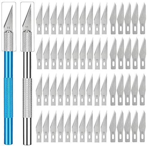 DIYSELF 23 Pack Craft Knife Precision Hobby Knife Kit, 1 Exacto Knife with  20 Spare Art Knife Blades for Art, Scrapbooking, Stencil