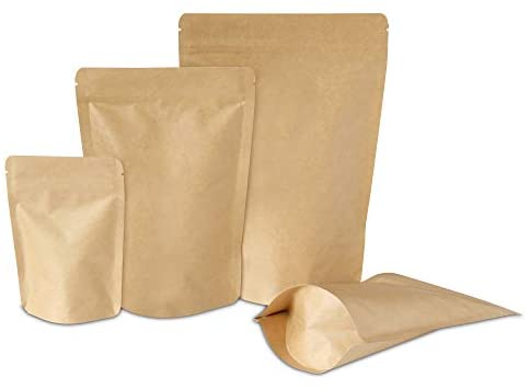 Chenozon Kraft Stand Up Pouches Bags (4.7 x 8 inches)