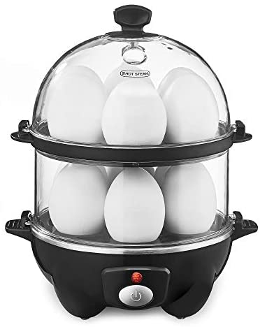 EGG POD by Emson Microwave Hardboiled Egg Maker, Cooker, Boiler & Steamer,  4 Perfectly-Cooked Hard boiled Eggs in Under 9 minutes, Dishwasher Safe