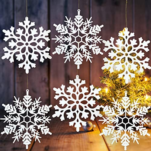  Stunning Large Silver Glitter Snowflake Decoration - 11 (1  Pc.) - Elegant Design - Perfect for Holiday Decor & Winter Wonderland :  Home & Kitchen