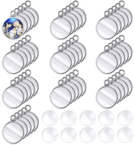 UNICRAFTALE 12 Sets 14~25mm Golden Flat Round Brooch Pin with Glass  Cabochons 304 Stainless Steel Brooch Bezel Trays DIY Brooch Making Kits for  Badge