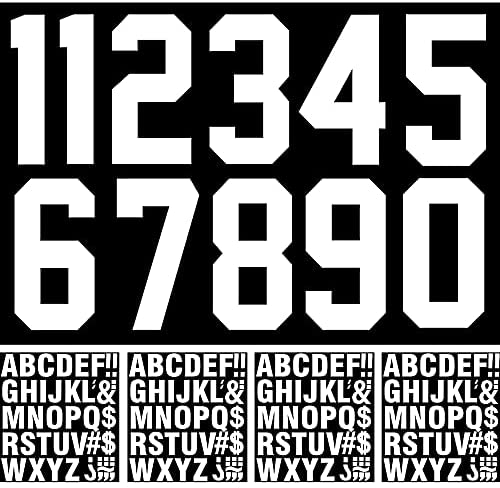 256 pcs 1.5 Inch Iron On Heat Transfer Letters and Numbers Alphabets Fabric  Vinyl DIY for Sport Jerseys T Shirts Clothes Slogan Printing Crafts