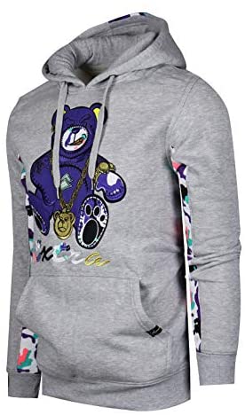 MINIDORA Men's Camo Hoodie Funny Full Zip Hip-hop Sweatshirts Jacket Casual Coat