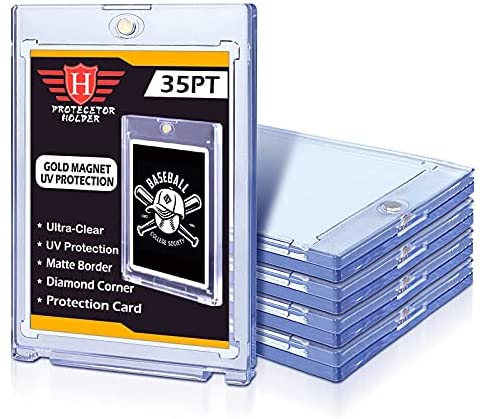 UTCTBC Cards Sleeves Top Loaders 10 Hard Acrylic Card Protector Clear Card  Brick + 2 Display Stand Fit for Trading Cards,Standard Sports