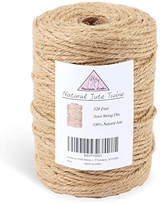 2MM 100M 3 Ply Natural Jute Twine Durable Hemp Rope Gift String