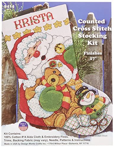 Design Works Crafts Woodland Snowman Counted Cross Stitch Stocking Kit