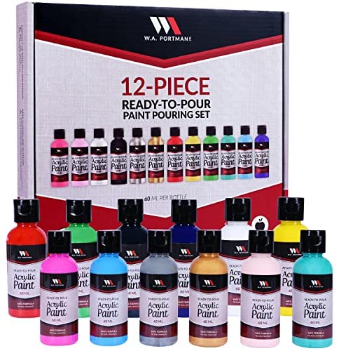 Metallic Acrylic Paint Set of Premium 20 Colors Professional Grade