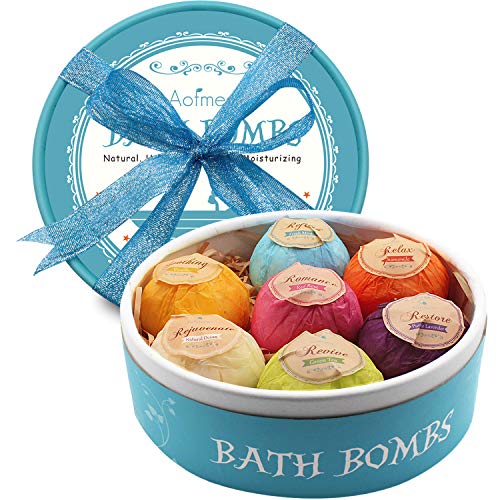Bath Bombs Gift Set Natural Bubble Bath Bomb Gift Set Spa Bath Fizzies  Balls Kit Gift for Mother Wife Girlfriend Daughter Women Her SPA Bomb Make  Your Skin Soft with 7 Pcs