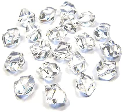 TeeLiy 1000pcs Clear 0.4inch Fake Plastic Diamonds for Vase Fillers Table Scatters, Acrylic Crystals Diamond Gems Beads for Craft Decoration