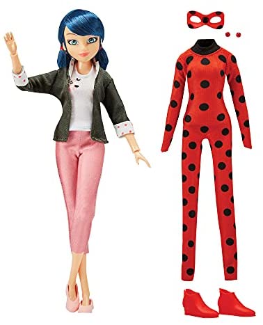Miraculous Ladybug, 4-1 Surprise Miraball, Toys for Kids with Collectible  Character Metal Ball, Kwami Plush, Glittery Stickers and White Ribbon