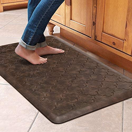  KitchenClouds Kitchen Mat Cushioned Anti Fatigue Rug 17.3x28  Waterproof, Non Slip, Standing and Comfort Desk/Floor Mats for House Sink  Office (Black) : Home & Kitchen