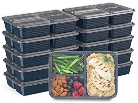 Reli. Meal Prep Containers, 28 oz. (50 Pack) - 1 Compartment Food Containers with Lids, Microwavable Food Storage Containers