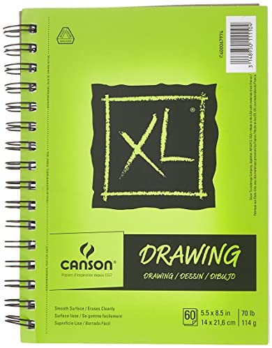 Canson XL Series Marker Paper, Foldover Pad, 9x12 Inches, 100 Sheets (18lb/70g) - Artist Paper for Adults and Students