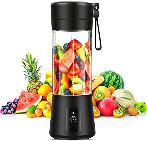 Tenswall Portable, Personal Size Smoothies and Shakes, White Handheld Fruit  Machine 13oz USB Rchargeable Juicer Cup, Ice Blender Mixer Home/Of, 380ML