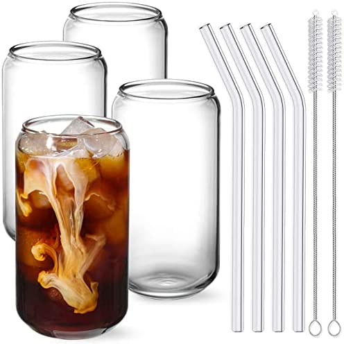 Beer Can Glass, Can Shaped Glass Cups 16 Oz, Glass Cups Set Of 12, Beer  Glasses Drinking Glasses Bulk, For Beer, Soda, Iced Coffee, Smoothies,  Cocktai - Yahoo Shopping