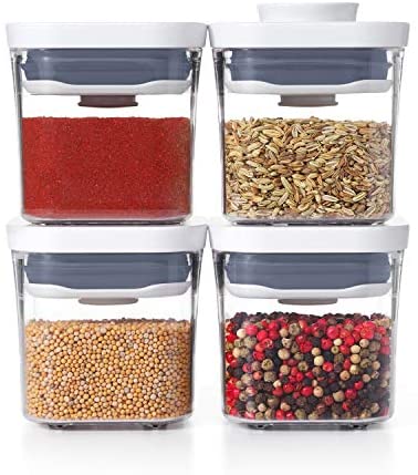 Tourdeus Pop Container 4-Piece Airtight Food Storage with Lids, BPA-Free  Leakproof Stackable - Ideal for Flour Cereal Snacks & Pantry Organization 