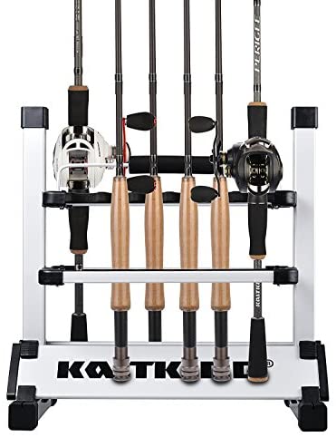 Wholesale KastKing Rack 'em Up Portable Aluminum Fishing Rod Holder - 12  Rods Rack SilverBlack : Sports & Outdoors