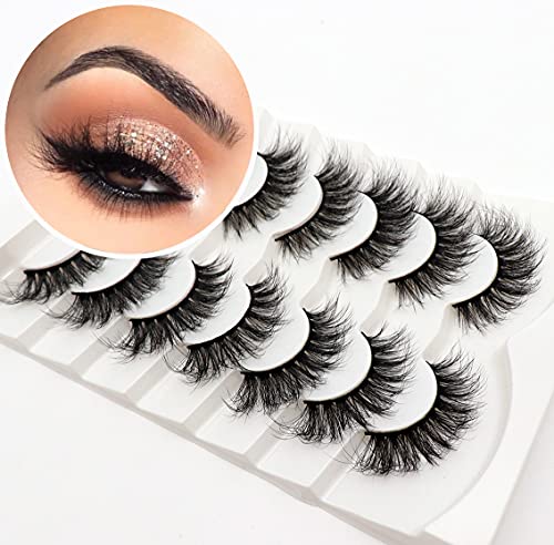  SWINGINGHAIR Lashes, 3D Eyelashes 19mm Natural False Eyelashes  Siberian 3D Lashes Natural Look Eyelashes Hand-made Fluffy Volume Lashes 1  Pair : Beauty & Personal Care