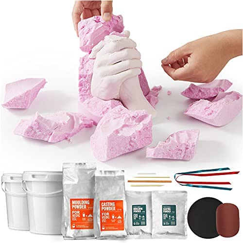  Hand Casting Kit Refill, Godora Hand Casting Kit Couples Refill  with Molding Powder & Casting Stone, Molding Kits Refill for 2 Adult Hands,  Bucket Not Included.