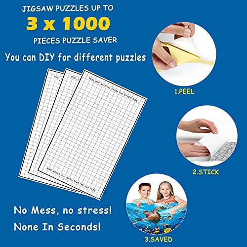 Jigsaw Puzzle Glue Clear with New Sponge Head, Replace Puzzle Saver  Suitable for 1000/1500/3000 Pieces of Puzzle for Paper and Wood,  Water-Soluble Special Craft Puzzle Glue Sheets, 120ML 