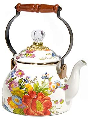 Lyellfe 2.6 Quart Enamel Tea Kettle Stovetop, Vintage Anti Rust Teapot  Enameled Teakettle with Porcelain Cool Handle, Hot Water Kettle, Retro  Decor