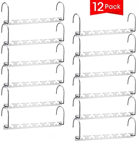  GEFTOL Space Saving Hangers Metal Hanger Magic Cascading Hanger  Closet Clothes Organizer(4 Pack) : Home & Kitchen