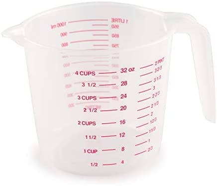 NPYPQ 3 Piece Measuring Cup Set, Includes 1-Cup, 2-Cup, and 4-Cup